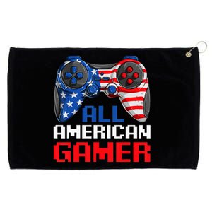 All American Gamer Us Flag Video Games July Fourth Grommeted Golf Towel