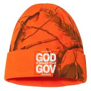 Antiwoke Antigovernment God Bigger Than Gov Kati Licensed 12" Camo Beanie