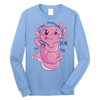 Axolotl Animal Gamer Cute Long Sleeve Shirt