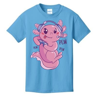 Axolotl Animal Gamer Cute Kids T-Shirt