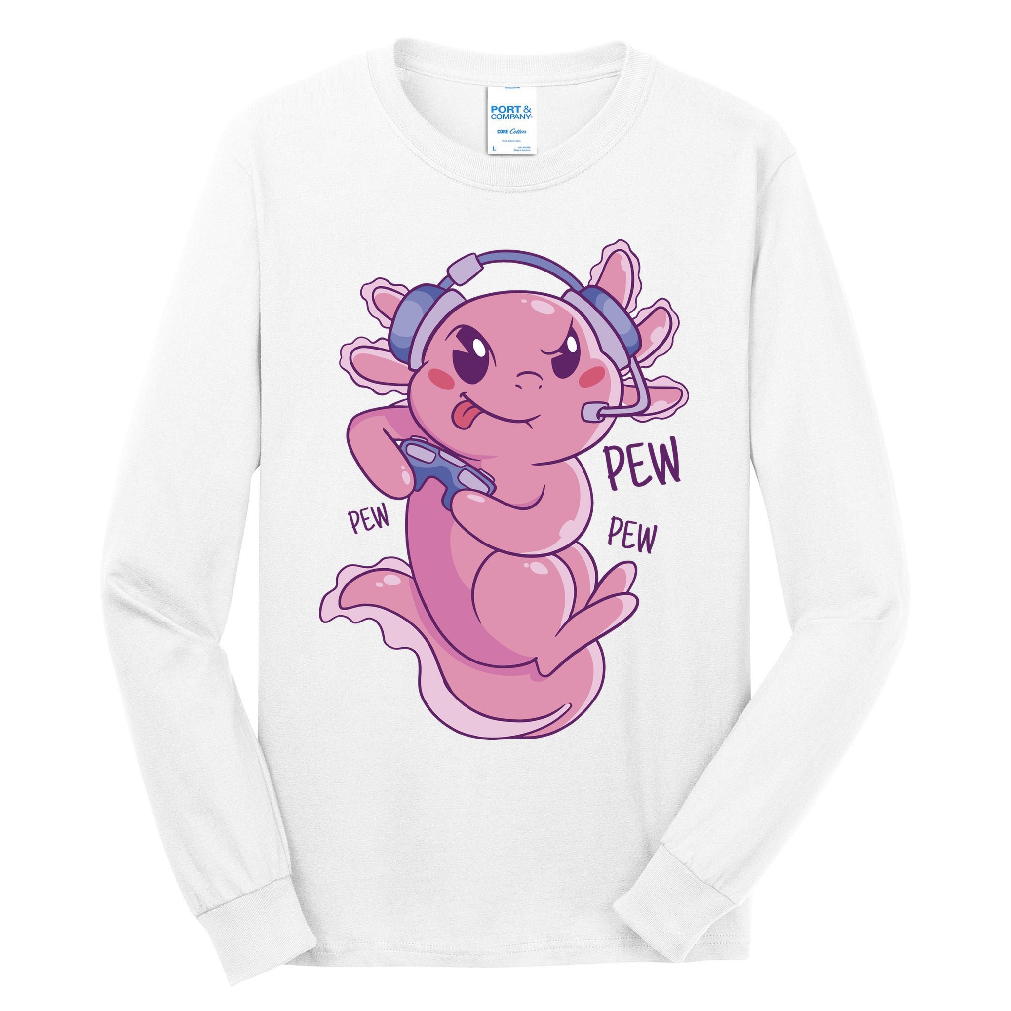 Axolotl Animal Gamer Cute Tall Long Sleeve T-Shirt