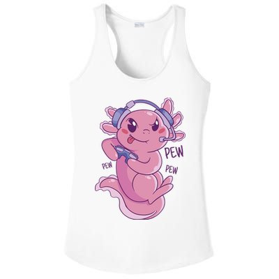 Axolotl Animal Gamer Cute Ladies PosiCharge Competitor Racerback Tank