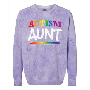 Autism Awareness Gift For Aunt, Autistic Support Idea Colorblast Crewneck Sweatshirt