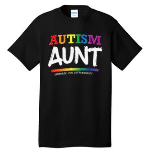 Autism Awareness Gift For Aunt, Autistic Support Idea Tall T-Shirt