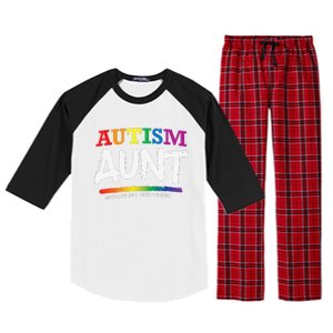 Autism Awareness Gift For Aunt, Autistic Support Idea Raglan Sleeve Pajama Set