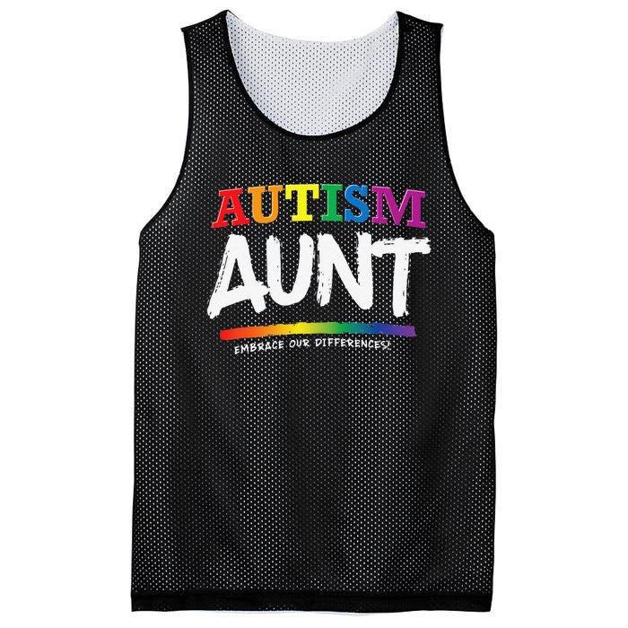 Autism Awareness Gift For Aunt, Autistic Support Idea Mesh Reversible Basketball Jersey Tank