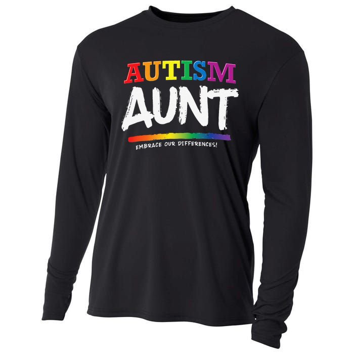 Autism Awareness Gift For Aunt, Autistic Support Idea Cooling Performance Long Sleeve Crew