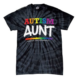 Autism Awareness Gift For Aunt, Autistic Support Idea Tie-Dye T-Shirt