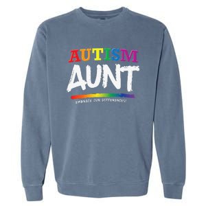 Autism Awareness Gift For Aunt, Autistic Support Idea Garment-Dyed Sweatshirt