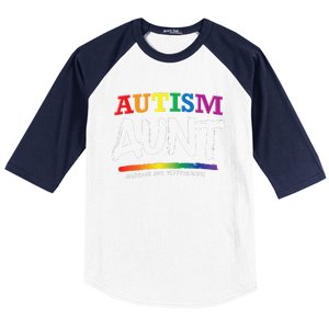 Autism Awareness Gift For Aunt, Autistic Support Idea Baseball Sleeve Shirt