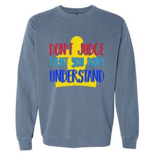 Autism Awareness Gift For Autistic Awareness Families Garment-Dyed Sweatshirt