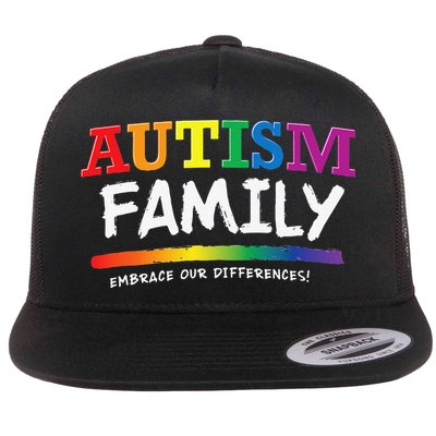 Autism Awareness Gift For Family Rainbow Graphic Flatbill Hat
