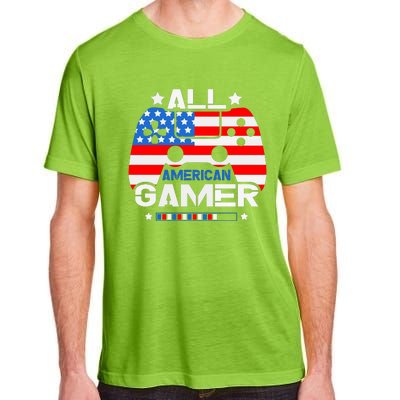 All American Gamer 4th Of July Boy Adult ChromaSoft Performance T-Shirt