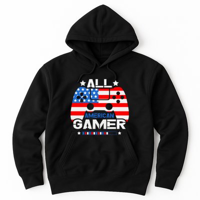 All American Gamer 4th Of July Boy Hoodie