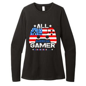 All American Gamer 4th Of July Boy Womens CVC Long Sleeve Shirt