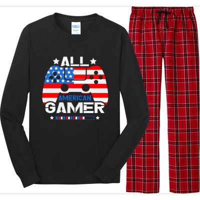 All American Gamer 4th Of July Boy Long Sleeve Pajama Set