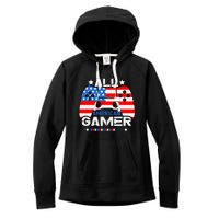 All American Gamer 4th Of July Boy Women's Fleece Hoodie