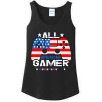 All American Gamer 4th Of July Boy Ladies Essential Tank