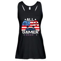 All American Gamer 4th Of July Boy Ladies Essential Flowy Tank