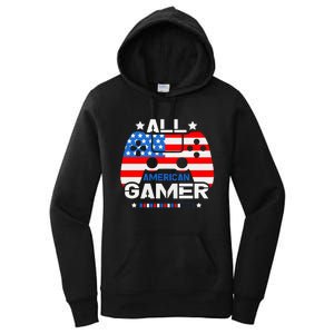 All American Gamer 4th Of July Boy Women's Pullover Hoodie