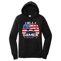 All American Gamer 4th Of July Boy Women's Pullover Hoodie