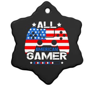 All American Gamer 4th Of July Boy Ceramic Star Ornament