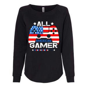 All American Gamer 4th Of July Boy Womens California Wash Sweatshirt