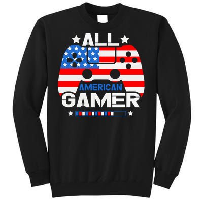 All American Gamer 4th Of July Boy Tall Sweatshirt