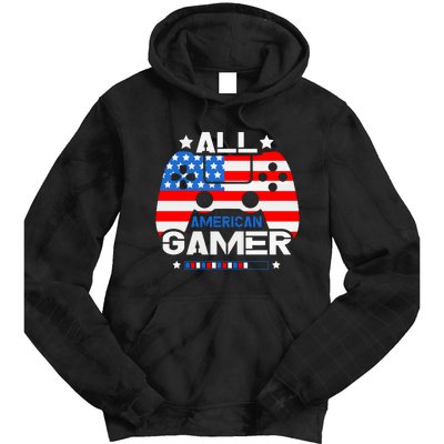 All American Gamer 4th Of July Boy Tie Dye Hoodie