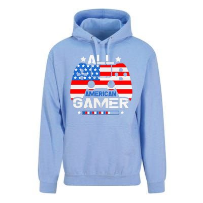 All American Gamer 4th Of July Boy Unisex Surf Hoodie