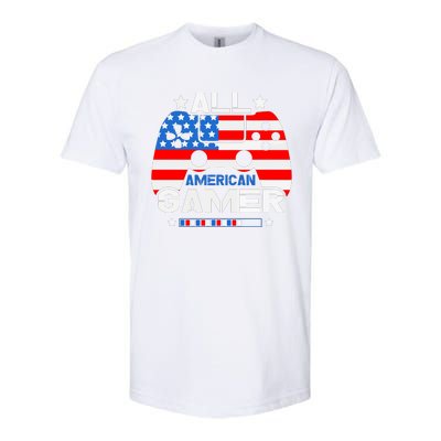 All American Gamer 4th Of July Boy Softstyle CVC T-Shirt