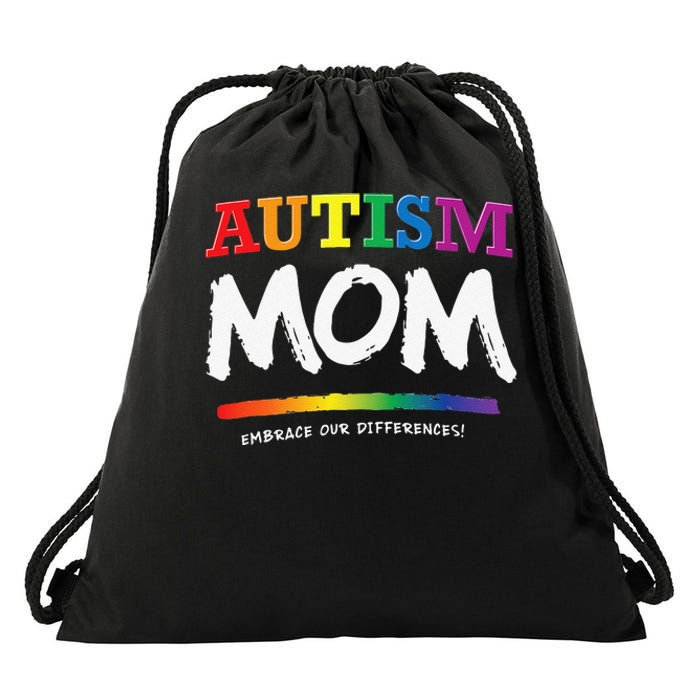 Autism Awareness Gift For Mom, Mommy, Women's Graphic Drawstring Bag