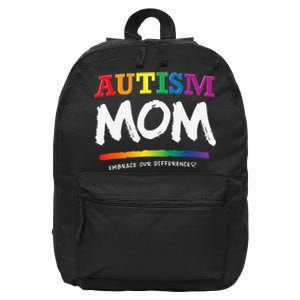 Autism Awareness Gift For Mom, Mommy, Women's Graphic 16 in Basic Backpack