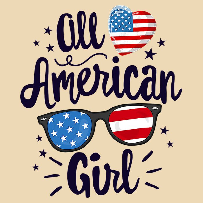All American Girl USA America Flag Zip Tote Bag