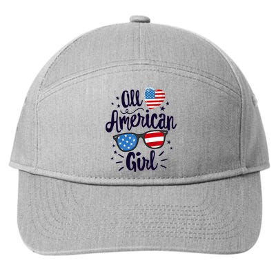 All American Girl USA America Flag 7-Panel Snapback Hat