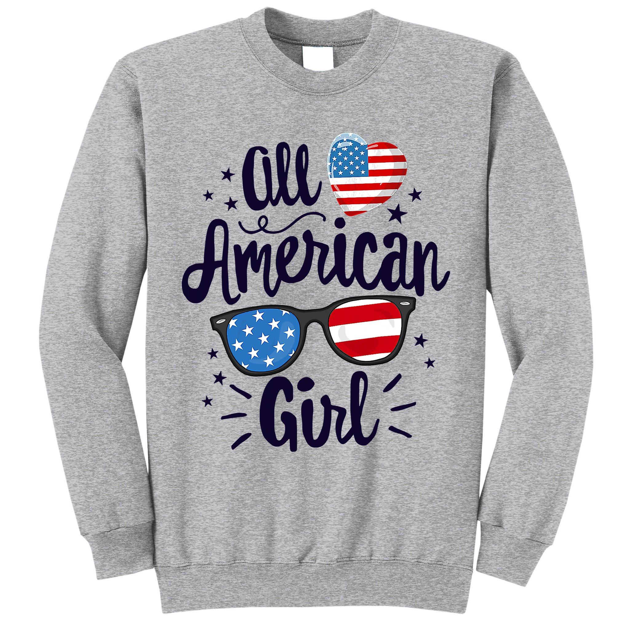 All American Girl USA America Flag Tall Sweatshirt