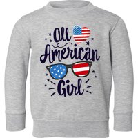 All American Girl USA America Flag Toddler Sweatshirt
