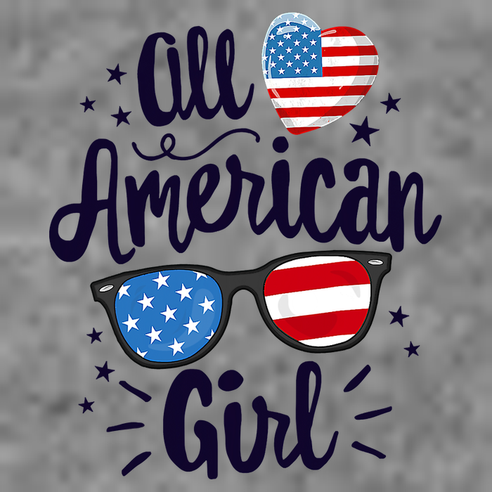All American Girl USA America Flag Toddler Hoodie