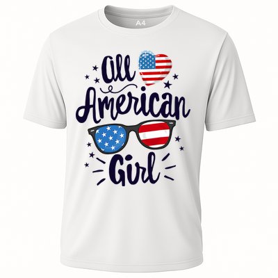 All American Girl USA America Flag Performance Shirt