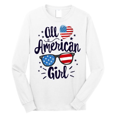 All American Girl USA America Flag Long Sleeve Shirt