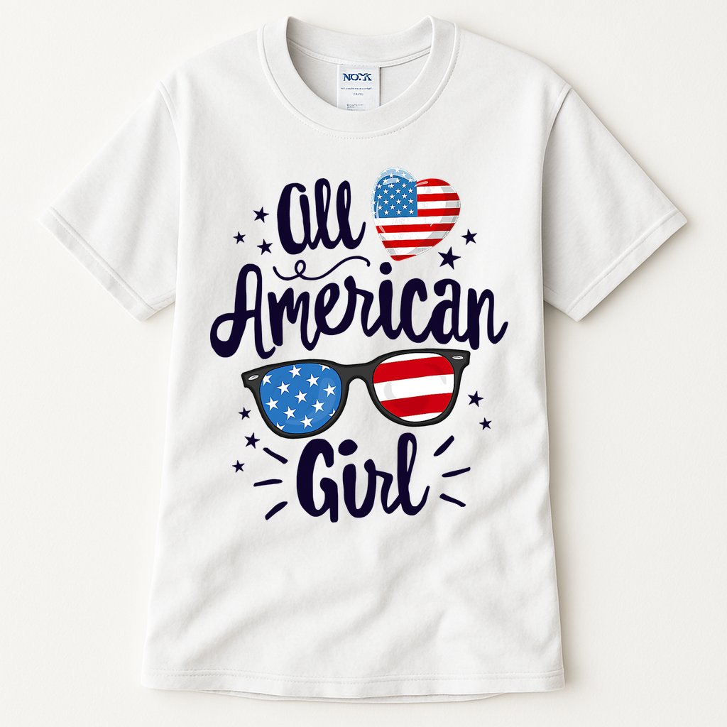 All American Girl USA America Flag Tall T-Shirt