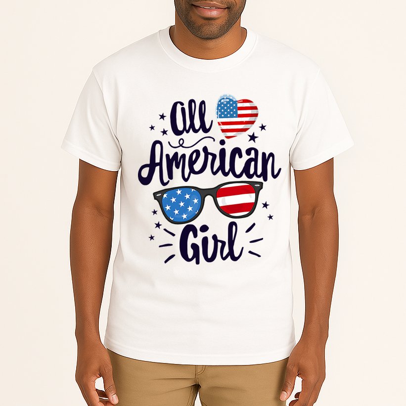 All American Girl USA America Flag Tall T-Shirt