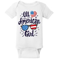 All American Girl USA America Flag Baby Bodysuit