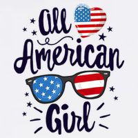 All American Girl USA America Flag Baby Bodysuit