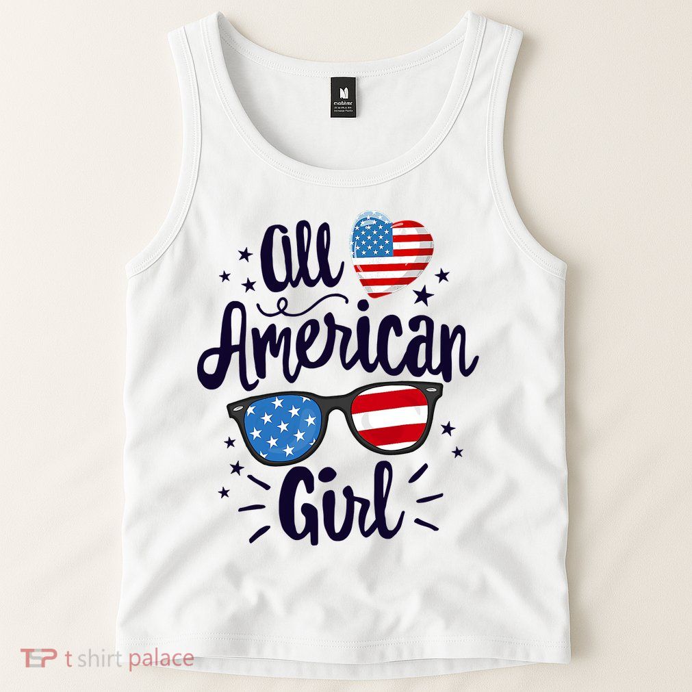 All American Girl USA America Flag Tank Top