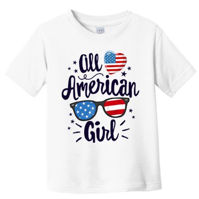 All American Girl USA America Flag Toddler T-Shirt