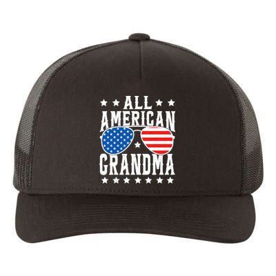 All American Grandma 4th Of July Patriotic Usa Sunglasses Yupoong Adult 5-Panel Trucker Hat