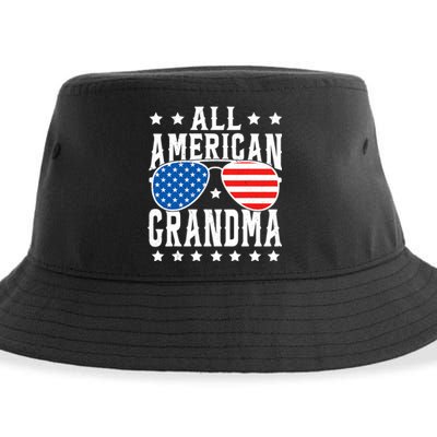 All American Grandma 4th Of July Patriotic Usa Sunglasses Sustainable Bucket Hat