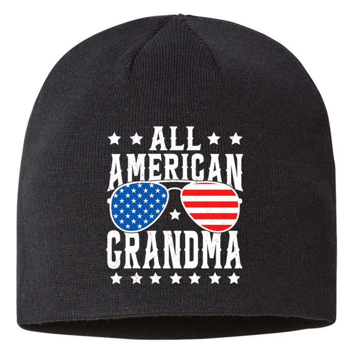 All American Grandma 4th Of July Patriotic Usa Sunglasses Sustainable Beanie