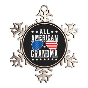 All American Grandma 4th Of July Patriotic Usa Sunglasses Metallic Star Ornament